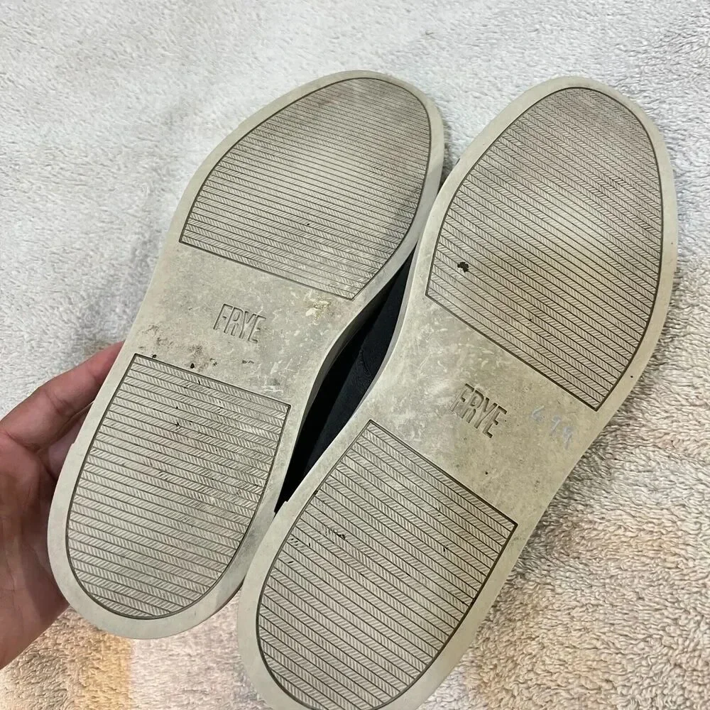 Frye 1863 Mens Gray Slip On Casual Shoes Lace 11 Suede Almond Toe Oxford Preppy